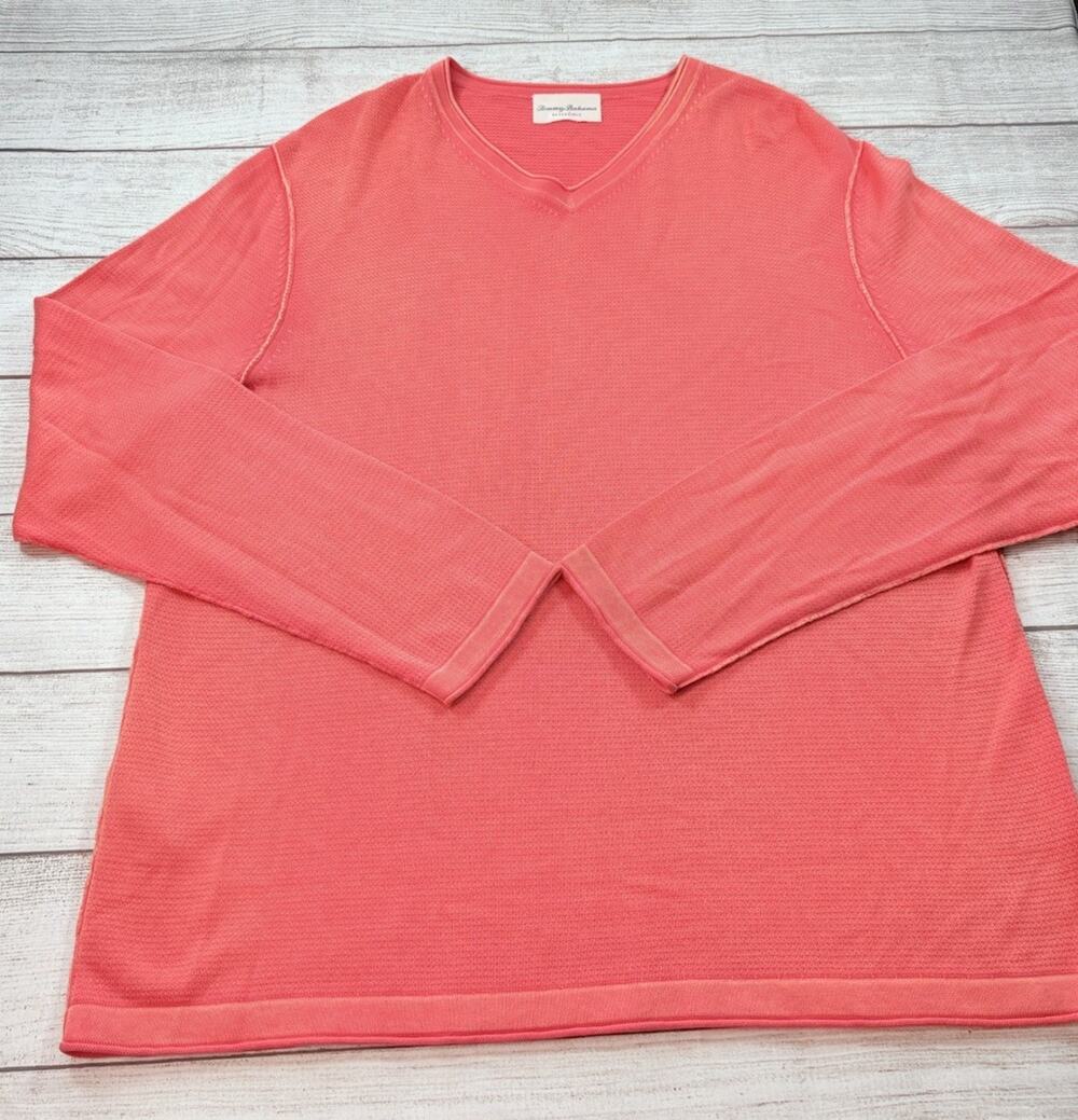 Tommy Bahama Womens V-Neck Reversible Pullover Long Sleeve Beach Size XXL?